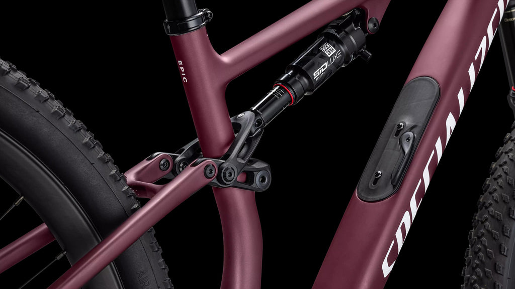 Epic 8 Expert - SRAM GX AXS, RockShox Select+ (2026) — Satin Bordeaux Metallic / White — detail 70
