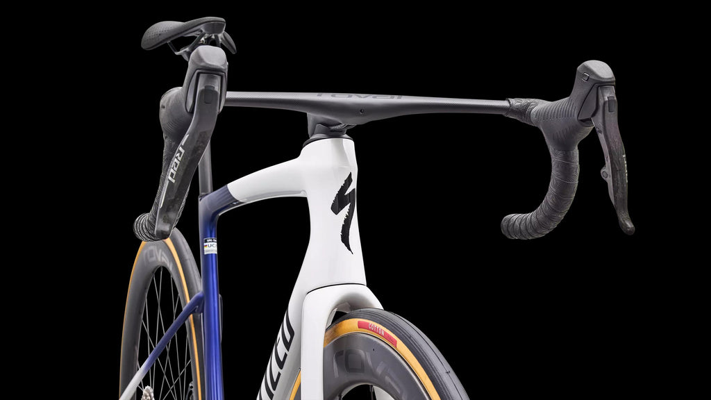 Tarmac SL9 S-Level - SRAM RED AXS (2027) — Gloss White / Majesty Blue Metallic / Black — detail 50