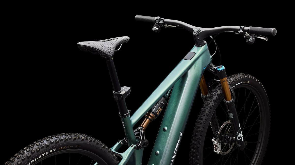S-Works Turbo Levo R (2026) — Gloss Premium Fjord Metallic / White — detail 130