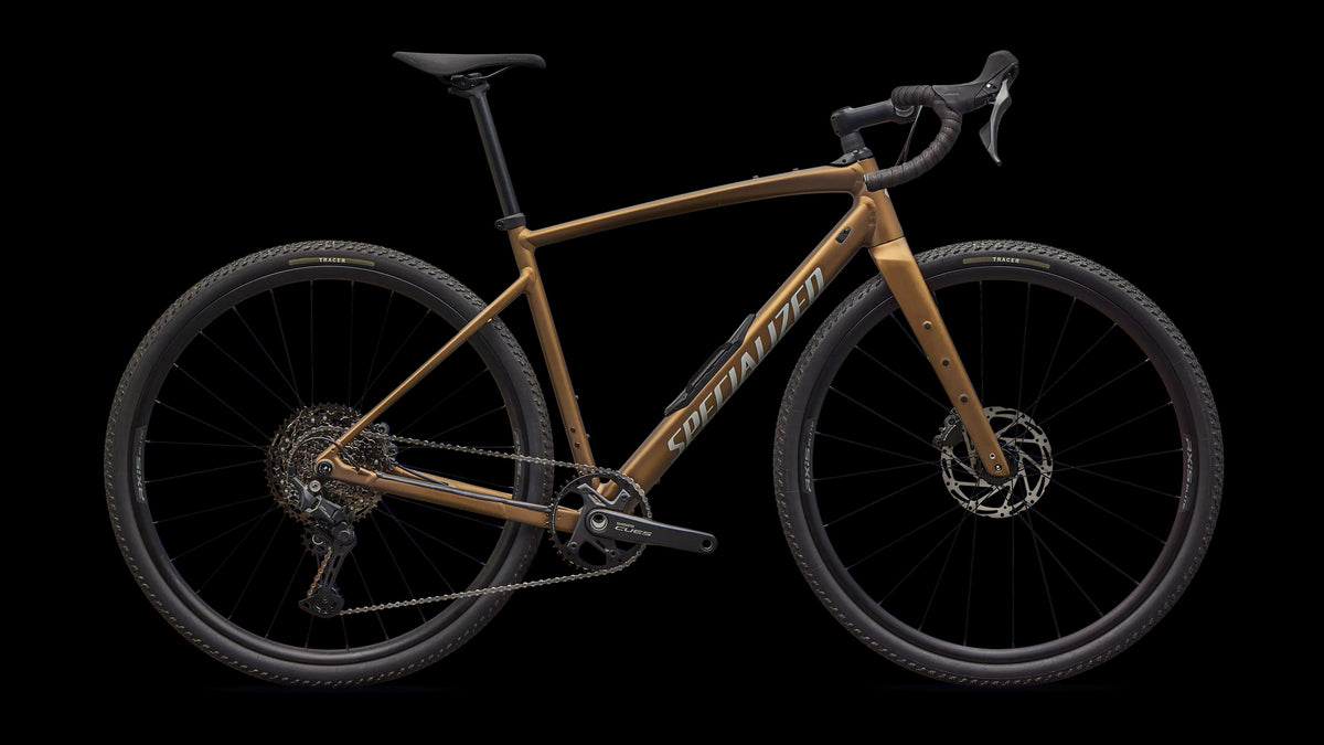 Diverge 4 Sport Alloy - Shimano CUES (2026) — Satin Burnt Gold Metallic / Shadow Silver — side view