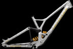Demo Race Frameset (2024) — Gloss Silver Dust / Metallic Sulphur — side view