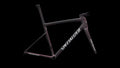 Tarmac SL8 Frameset - FACT 10r Carbon (2026) — Satin Carbon / 100% Cqv Reflex Super Red Pearl Front Edge Fade / Metallic White Silver — side view