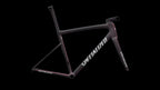 Tarmac SL8 Frameset - FACT 10r Carbon (2026) — Satin Carbon / 100% Cqv Reflex Super Red Pearl Front Edge Fade / Metallic White Silver — side view
