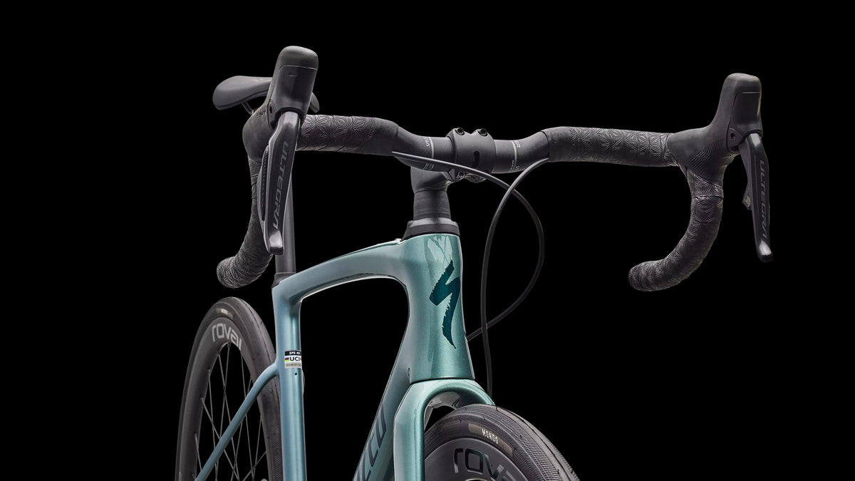 Roubaix SL8 Expert - Shimano Ultegra Di2 (2026) — Gloss Fjord Metallic/White Pearl Fade/Emerald Metallic — detail 50