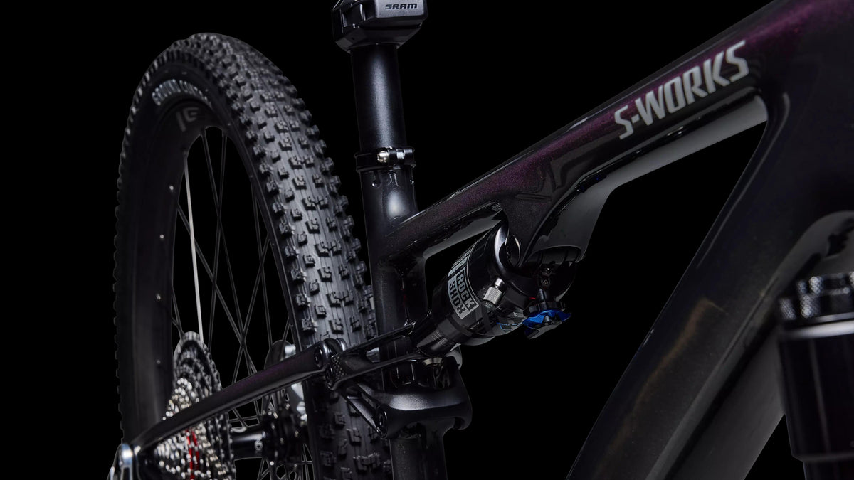 S-Works Epic 8 EVO - SRAM XX SL AXS, RockShox Ultimate (2026) — Gloss Carbon / Green to Purple Viavi Fade / Brushed Liquid Metal — detail 130