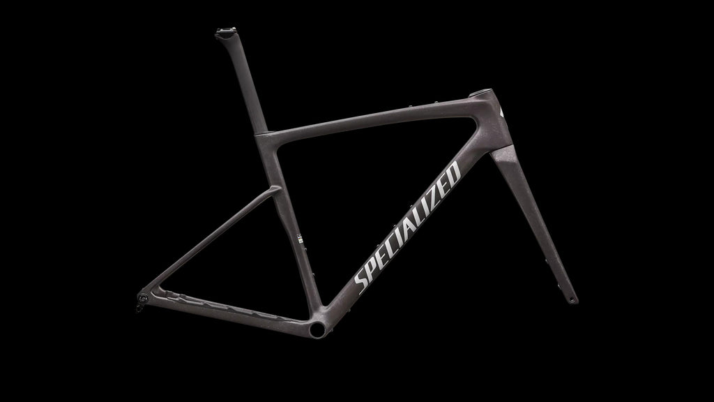 Crux 5 Frameset - FACT 10r Carbon (2027) — Warm Smoke Metallic/Silver Dust — side view