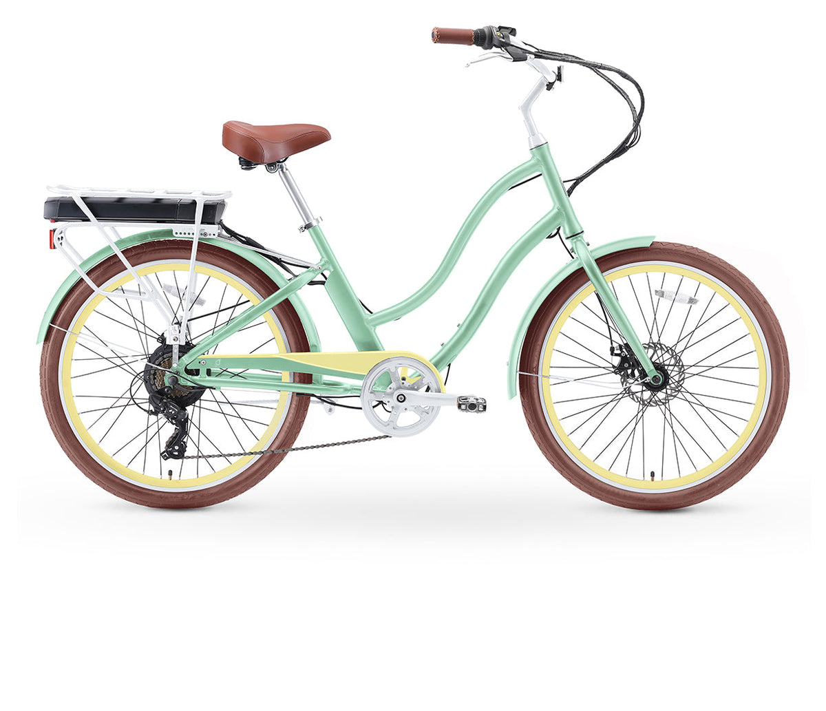 sixthreezero EVRYjourney Women's NEW 26" 500W 7-Speed Step-Through Touring Hybrid Bicycle, — product view 5