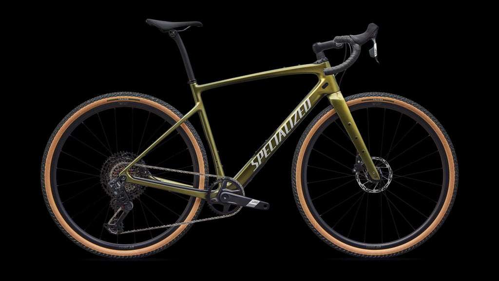 Diverge 4 Comp Carbon - SRAM Apex AXS/S1000 (2026) — Laurel Green Metallic/Dolomite Metallic — side view