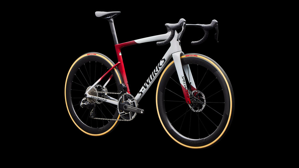 S-Works Tarmac SL9 - SRAM RED AXS (2027) — Gloss White Silver Metallic / Gloss Ruby Metallic / Obsidian Metallic — detail 80