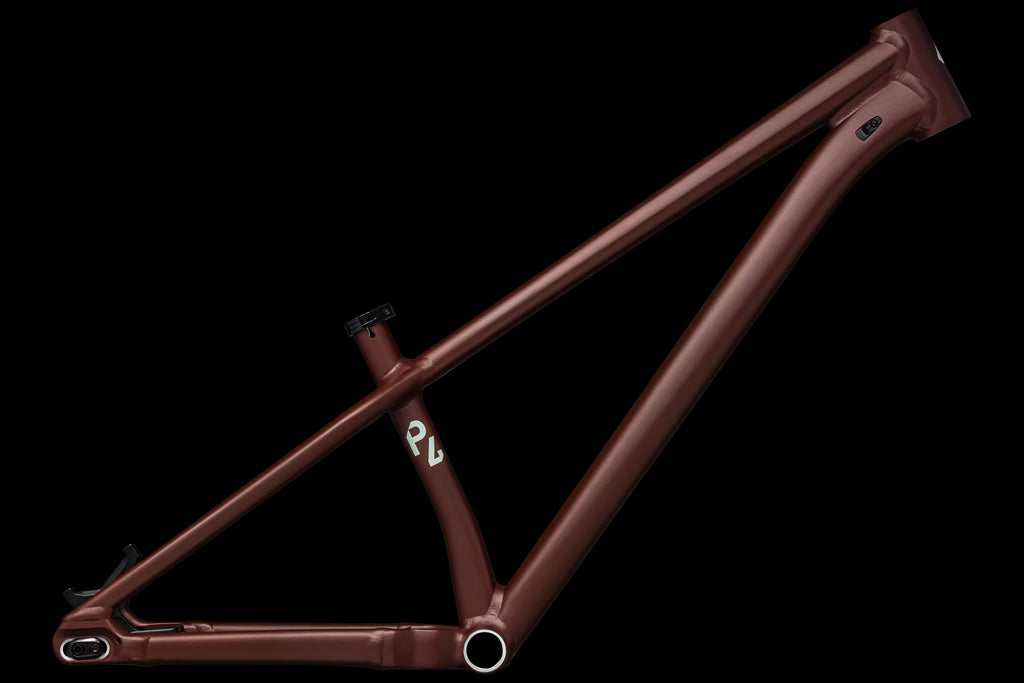 P.4 Frame (2023) — Satin Rusted Red / White Sage — side view