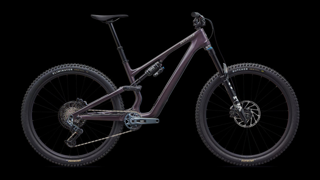 Stumpjumper 15 EVO Expert - SRAM GX AXS, FOX Performance Elite (2026) — Gloss Nebula Metallic / Dolomite Metallic — side view