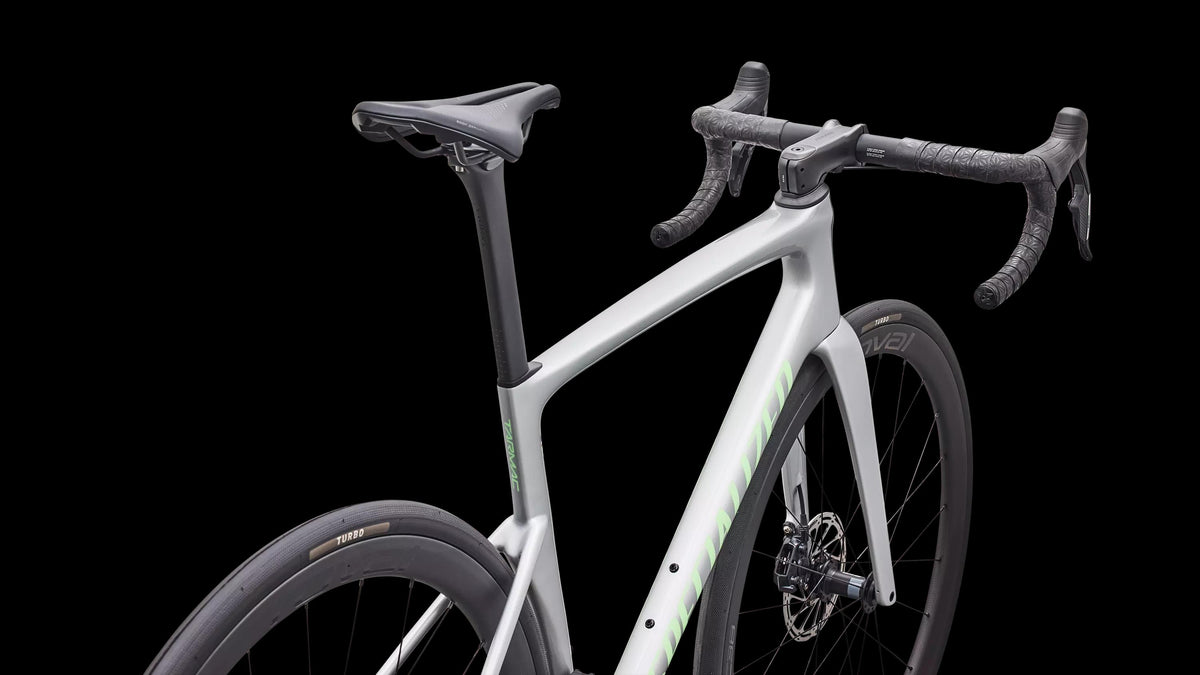 Tarmac SL9 Expert - SRAM Force AXS (2027) — Gloss Silver Dust / Powder Lime — detail 40