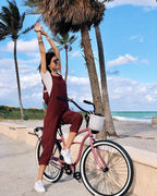 sixthreezero Around the Block Women's 24" Seven Speed Beach Cruiser Bicycle with Rear Rack — product view 36