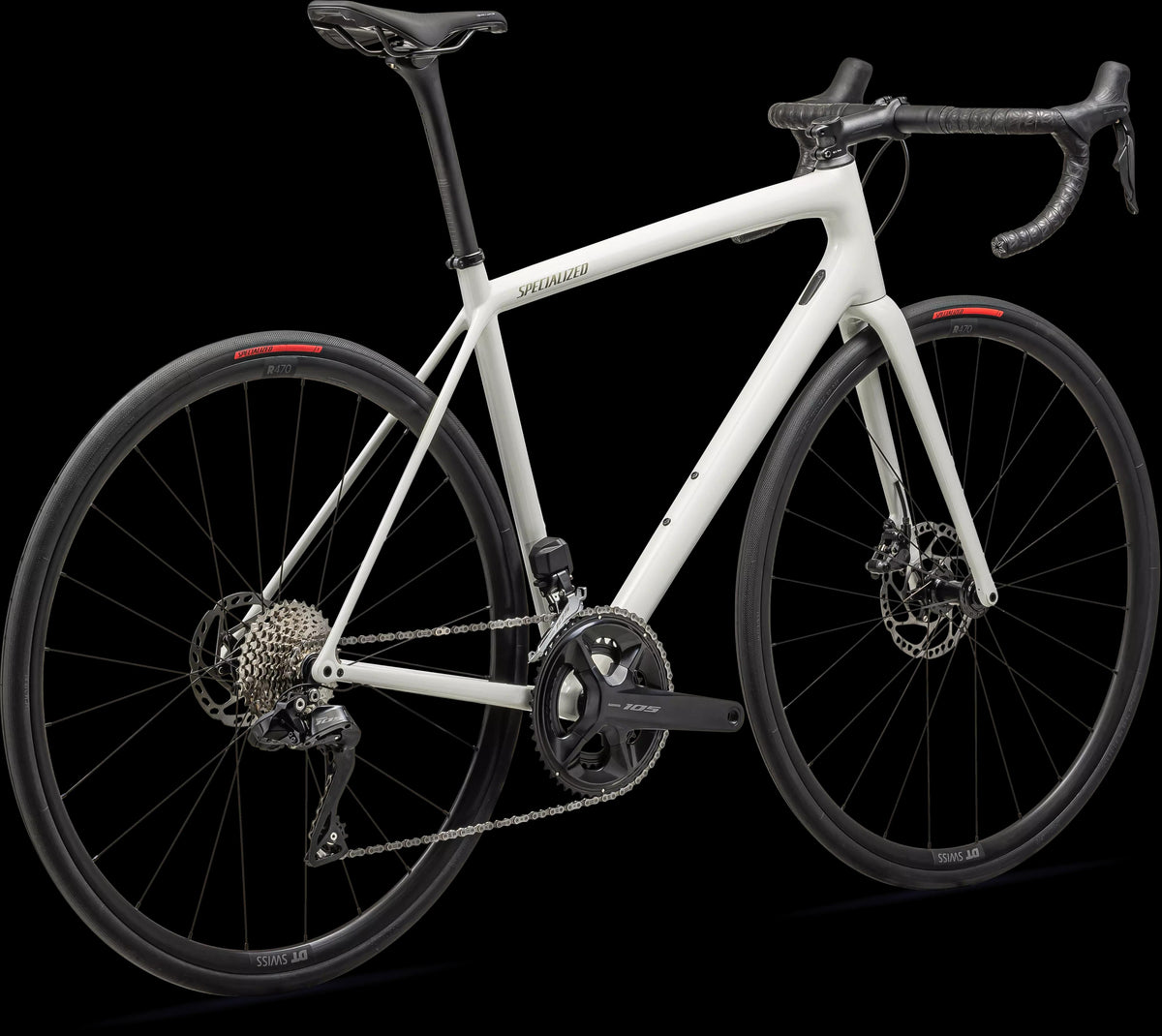 Aethos Comp - Shimano 105 Di2 (2024) — Gloss Dune White Metallic Spruce — detail 30