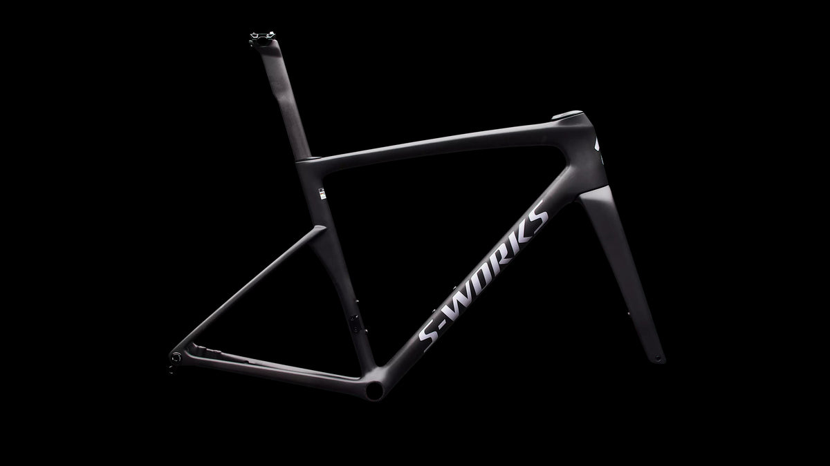 S-Works Tarmac SL9 Frameset - FACT 12r Carbon (2027) — Rtp Raw Carbon / Gloss Amethyst Frost — side view