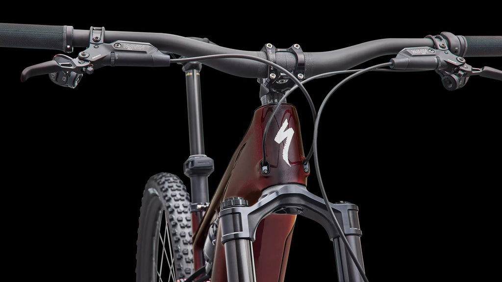 Turbo Levo R Pro (2027) — Gloss Black Red Chameleon / Dolomite — detail 50