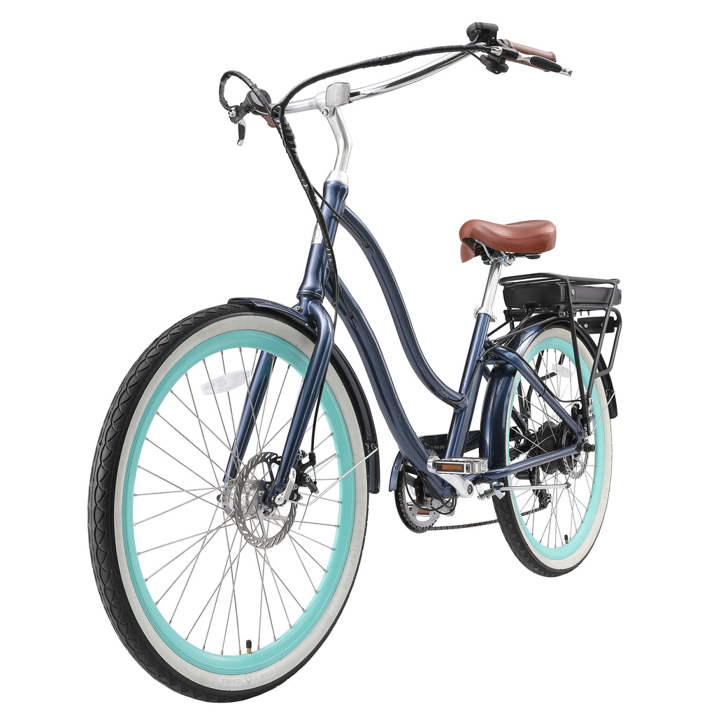 sixthreezero EVRYjourney Women's 26" 500W 7 Speed Electric Hybrid Bicycle — product view 3