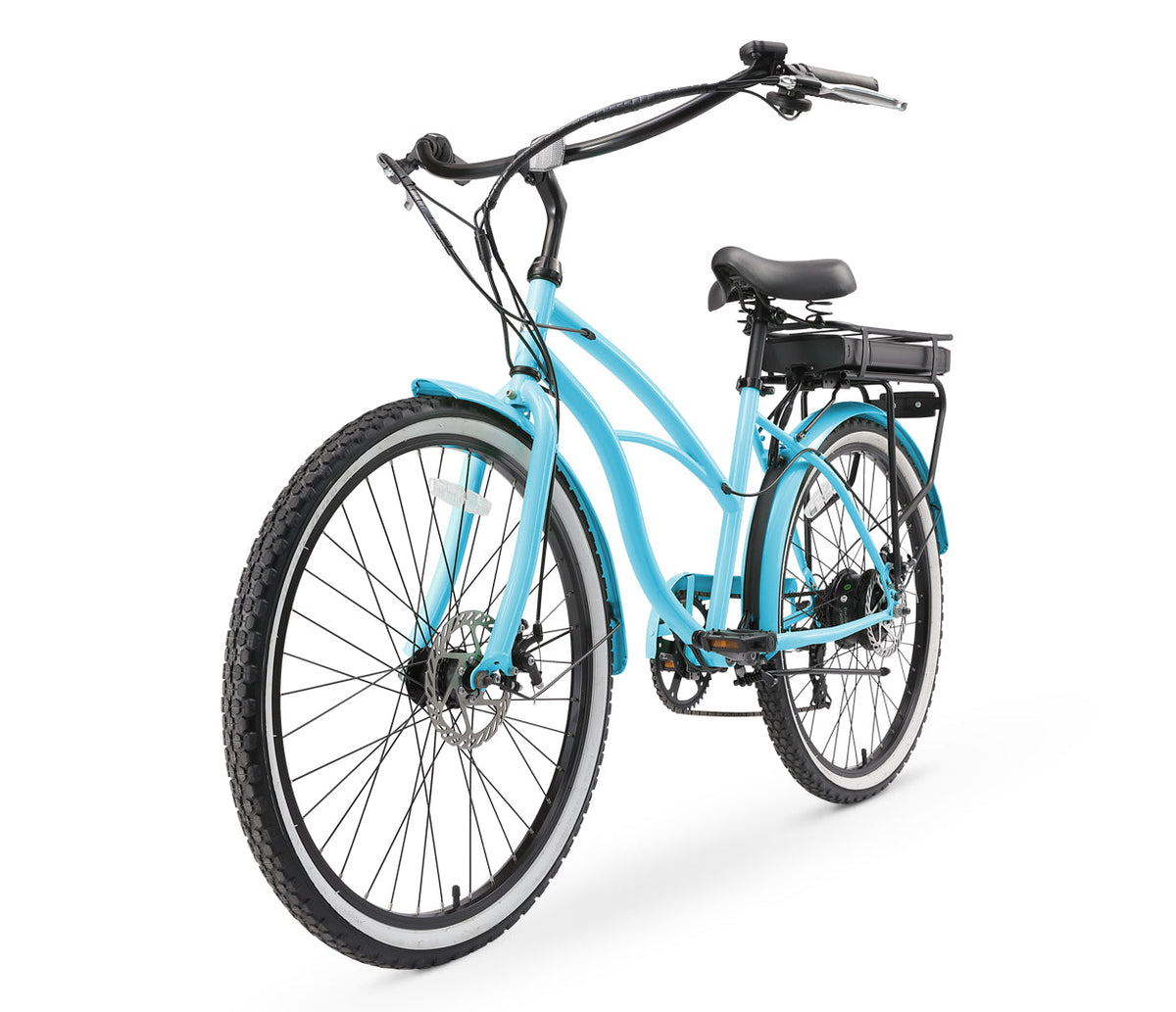 sixthreezero Around the Block Women's 26" 500W 7 Speed Electric Beach Cruiser Bicycle — product view 22