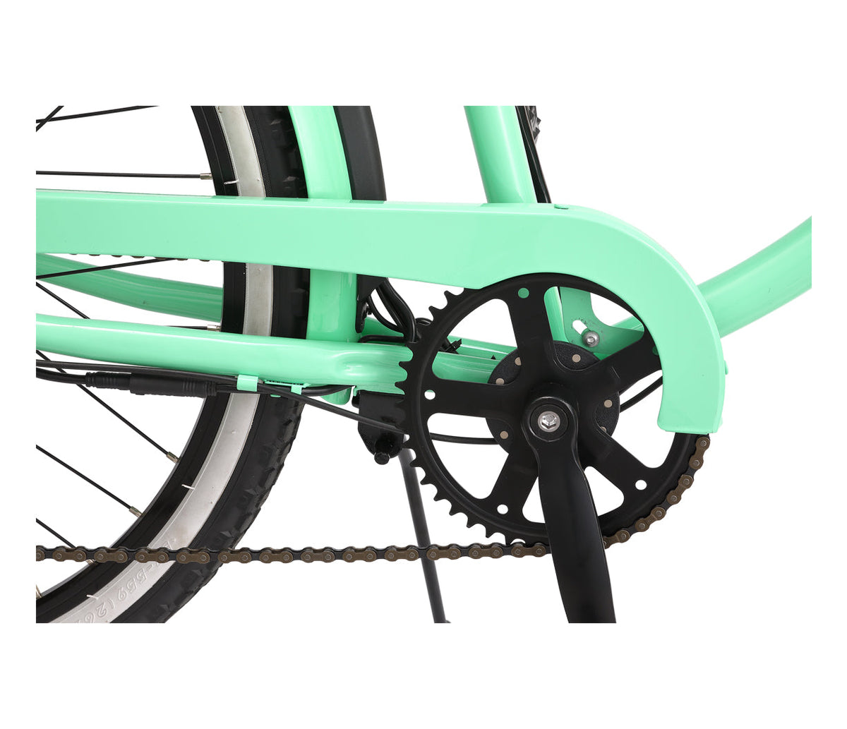 sixthreezero Around the Block Women's 26" 500W 7 Speed Electric Beach Cruiser Bicycle — product view 9