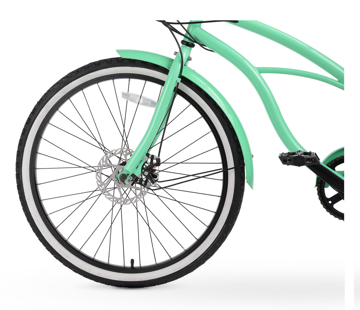sixthreezero Around the Block Women's 26" 500W 7 Speed Electric Beach Cruiser Bicycle — product view 12