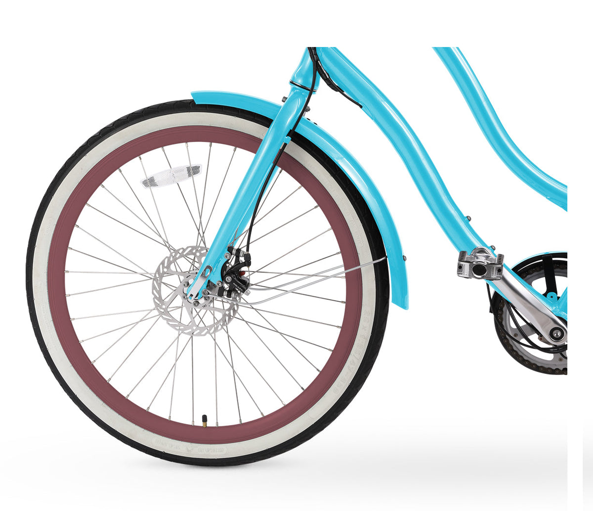sixthreezero EVRYjourney Women's 26" 500W 7 Speed Electric Hybrid Bicycle — product view 36