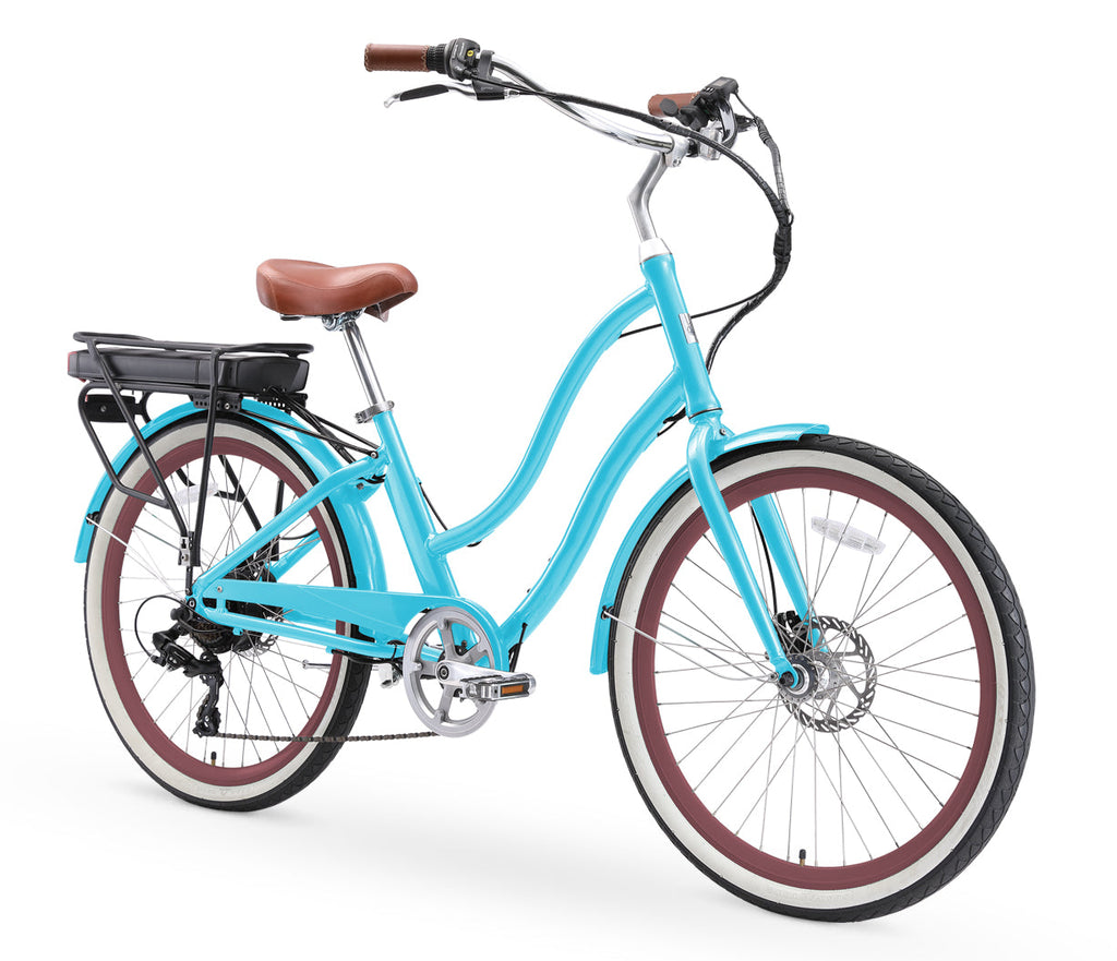 sixthreezero EVRYjourney Women's 26" 500W 7 Speed Electric Hybrid Bicycle — product view 25