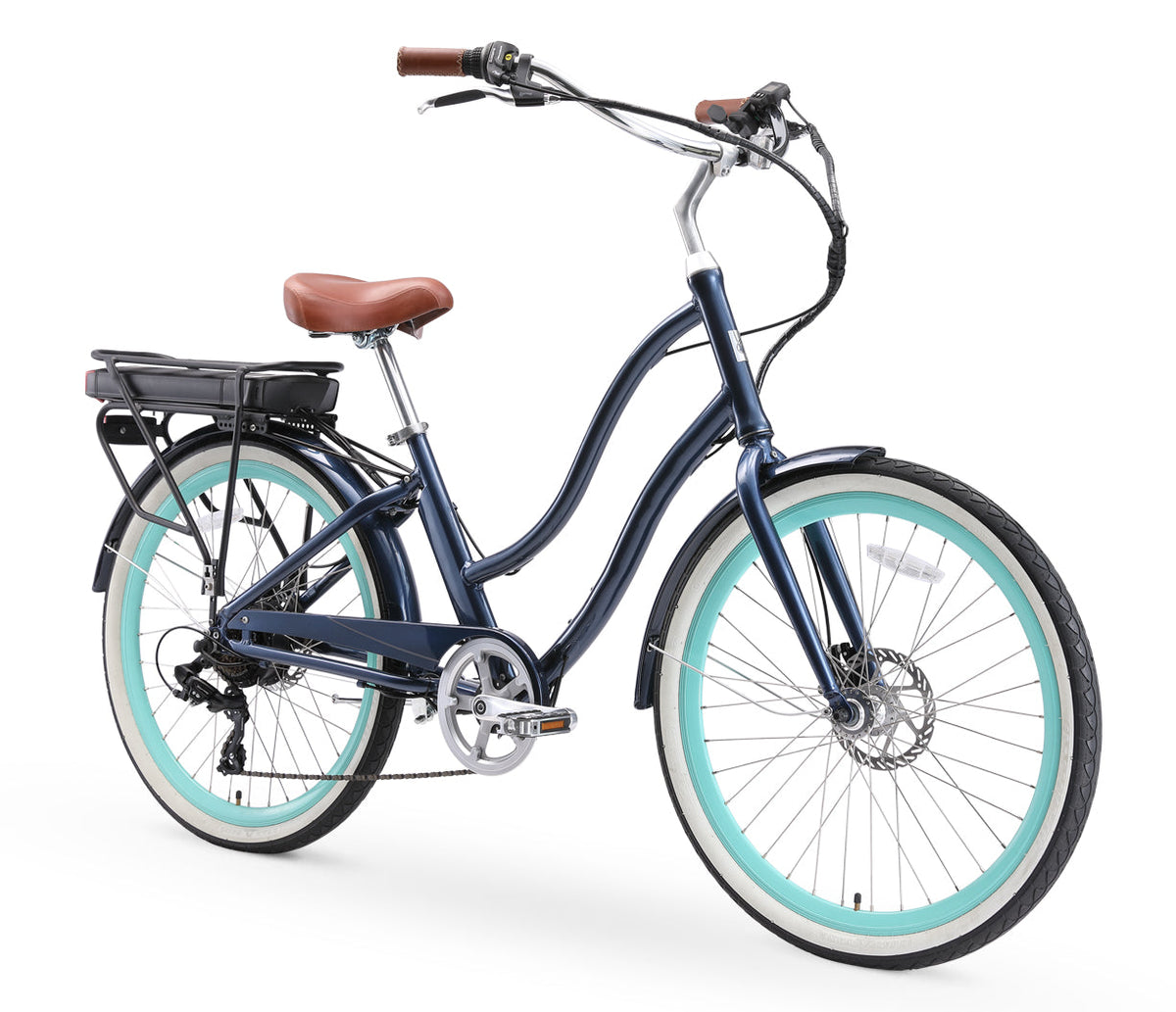 sixthreezero EVRYjourney Women's 26" 500W 7 Speed Electric Hybrid Bicycle — product view 2