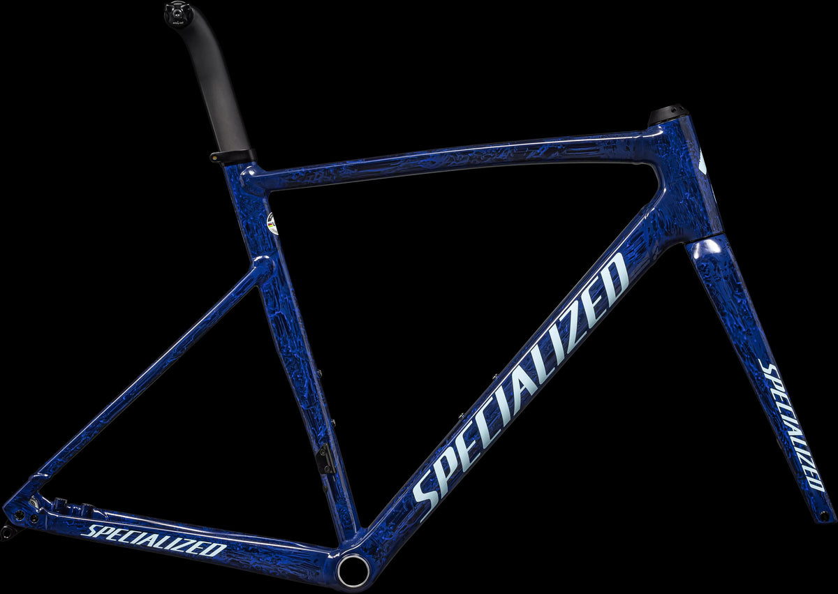 Allez Sprint Frameset - D'Aluisio Smartweld Alloy (2024) — Gloss Blue Onyx + Sapphire Blue Strata Astral Blue — side view
