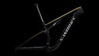 S-Works Epic 8 Frameset - SRAM RockShox SIDLuxe Ultimate (2026) — Gloss Carbon Gold Pearl / Metallic White Silver — side view