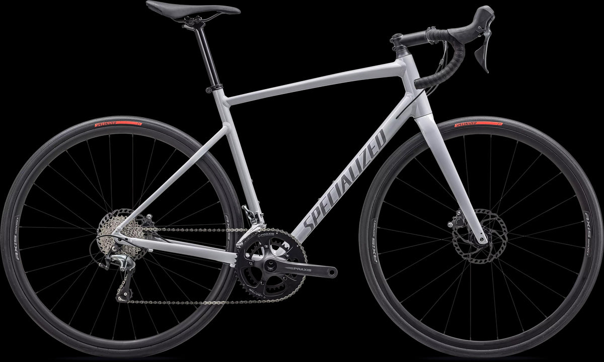 Allez Sport - Shimano Tiagra (2024) — Gloss Dove Grey / Cool Grey / Chameleon Lapis — side view