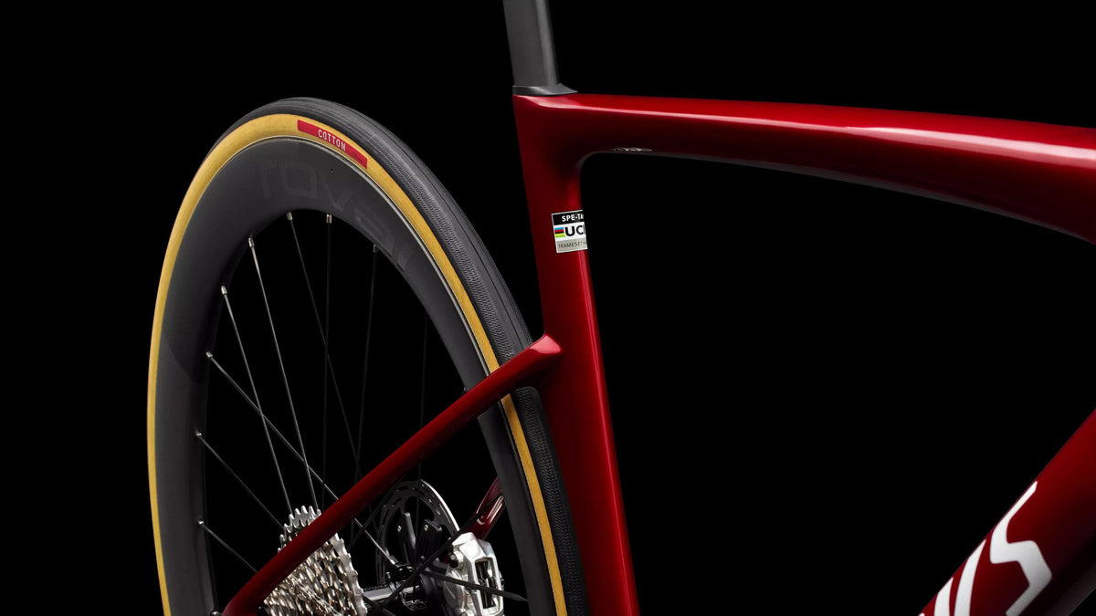 S-Works Tarmac SL9 - SRAM RED AXS (2027) — Gloss Ruby Metallic / White Silver Metallic — detail 120