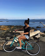 sixthreezero Around the Block Women's 24" 21 Speed Beach Cruiser Bicycle with Rear Rack — product view 19