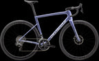 Tarmac SL8 Expert - SRAM Rival AXS (2024) — Satin Powder Indigo Tint Over Silver Dust / White — side view