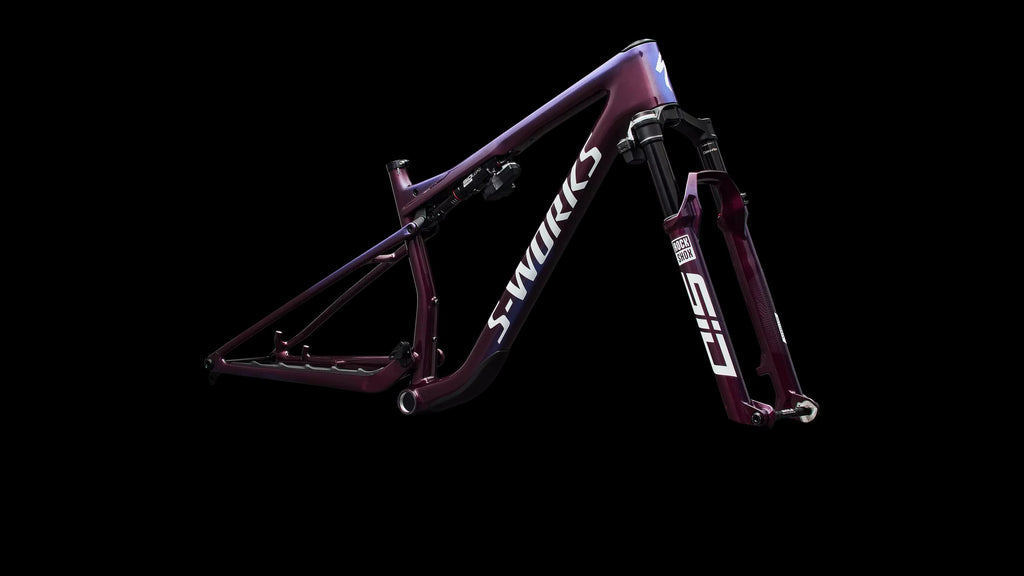 S-Works Epic 9 Frameset (2027) — Gloss Bordeaux Metallic / Blue Pearl Edge Fade / Metallic White Silver — detail 70
