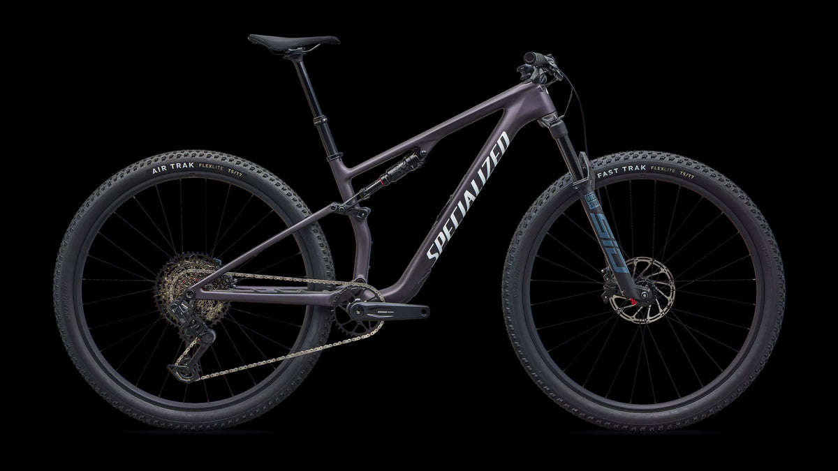 Epic 8 Comp - SRAM S-1000 AXS, RockShox Select (2026) — Satin Nebula Metallic / White — side view