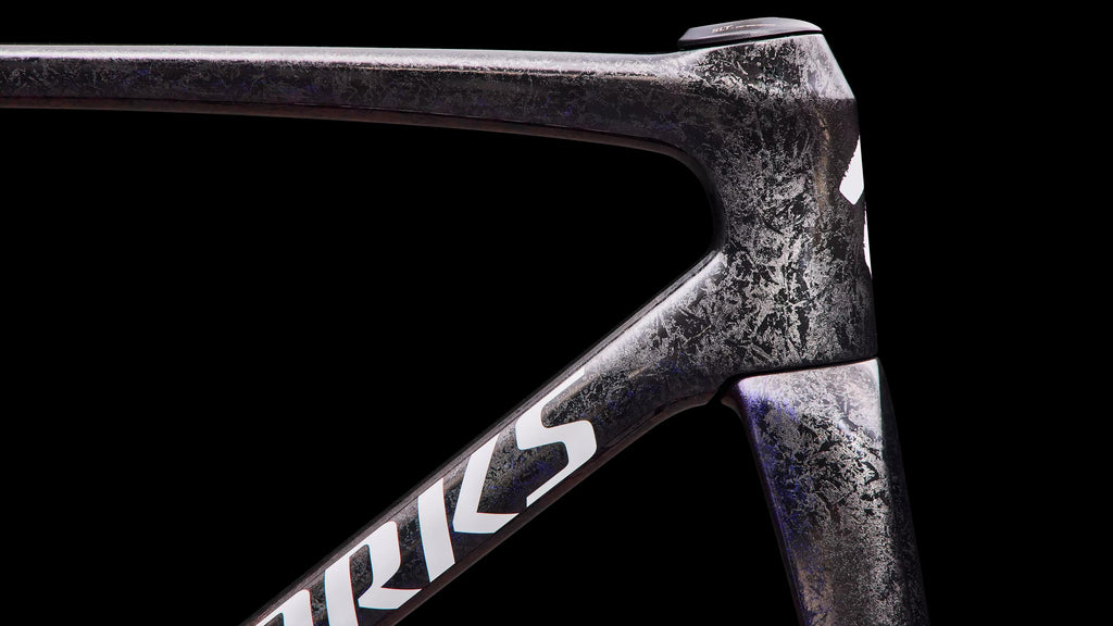 S-Works Tarmac SL9 Frameset - FACT 12r Carbon (2027) — Gloss Carbon / Red To Blue Pearl / White — detail 100