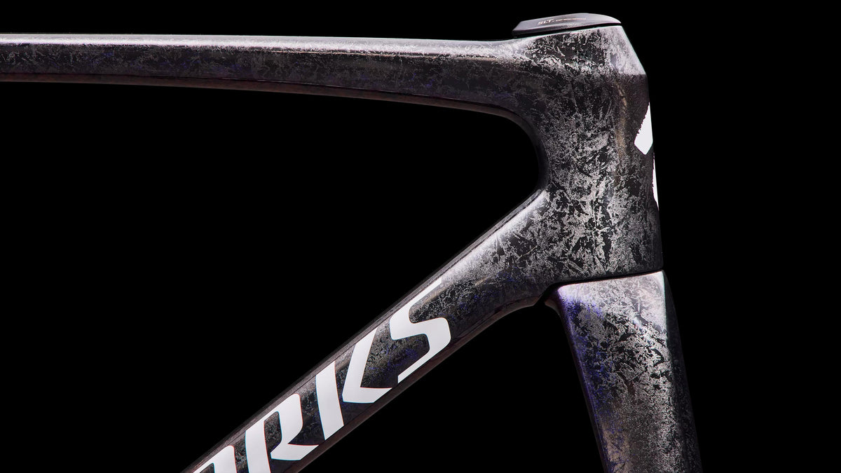 S-Works Tarmac SL9 Frameset - FACT 12r Carbon (2027) — Gloss Carbon / Red To Blue Pearl / White — detail 100