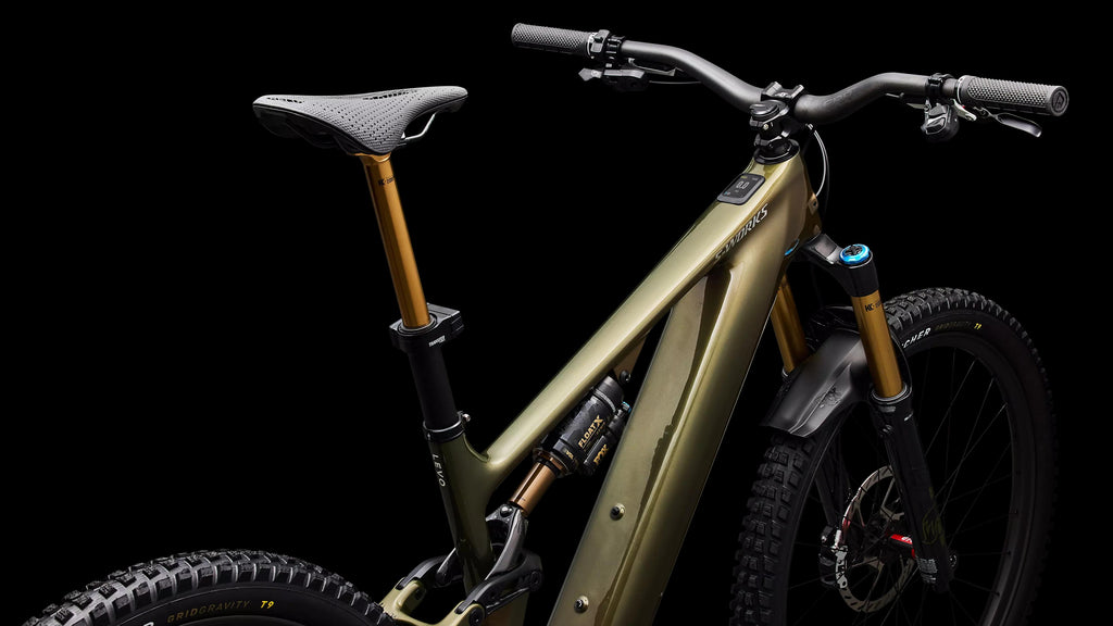 S-Works Turbo Levo 4 (2026) — Gloss Laurel Green / Burnt Gold / Chrome — detail 130