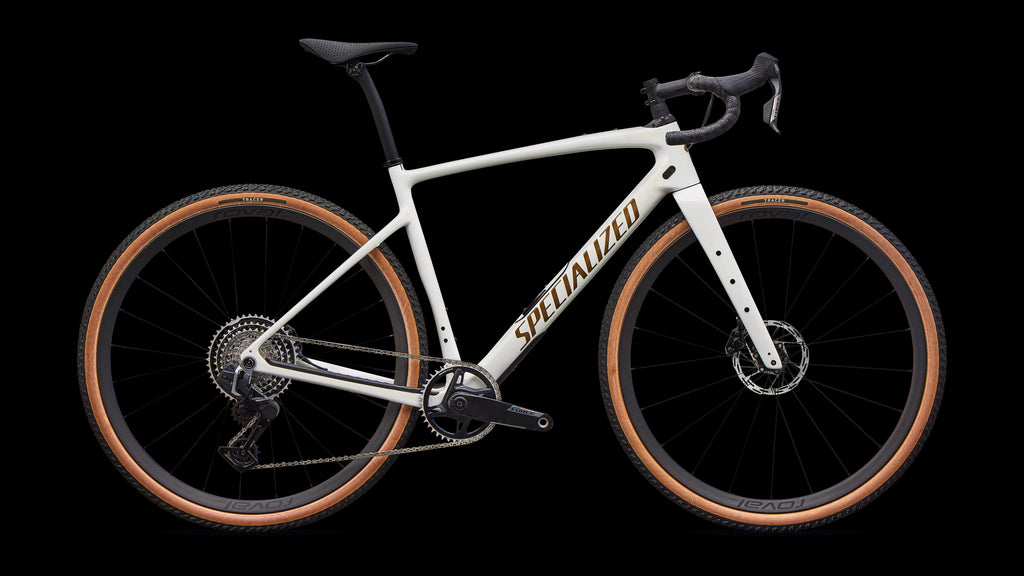 Diverge 4 Pro - SRAM Force XPLR (2027) — Dune White/Burnt Gold — side view