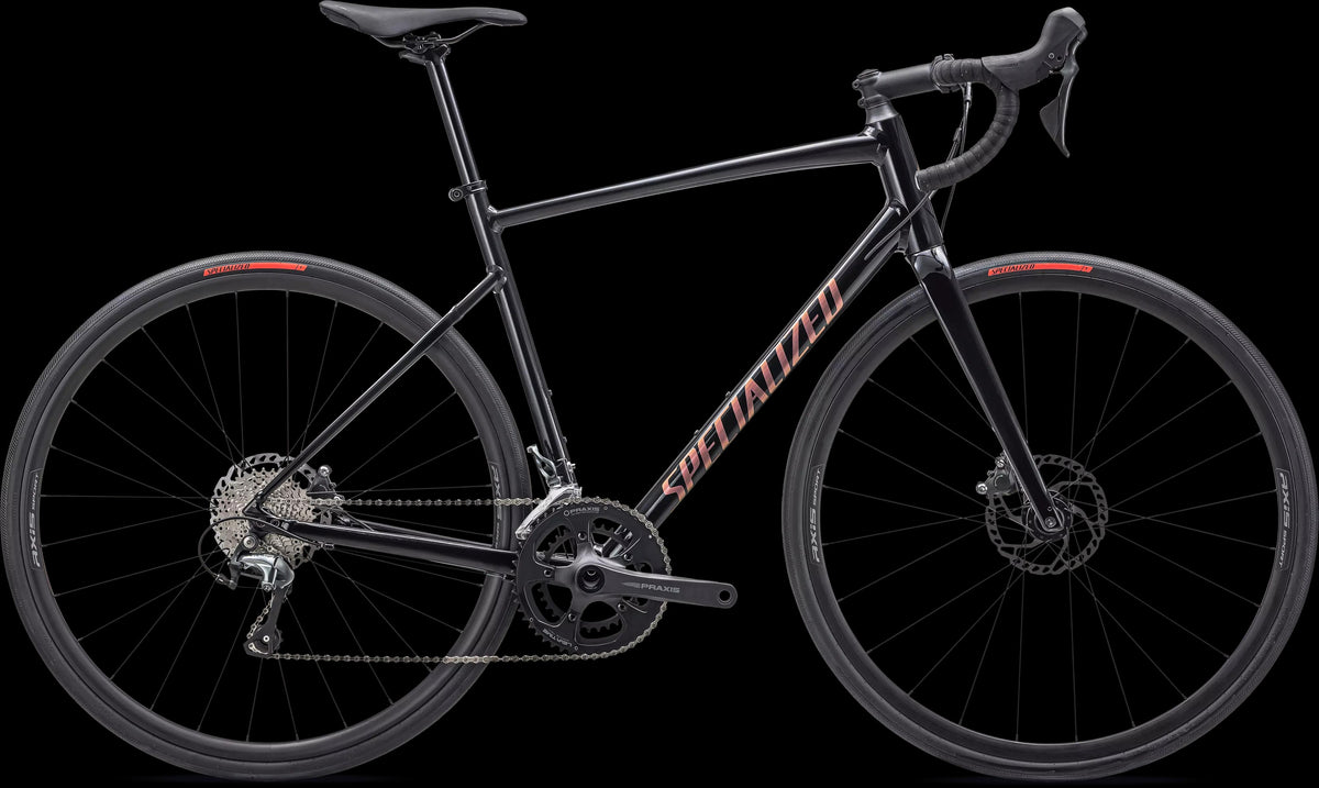 Allez Sport - Shimano Tiagra (2024) — Gloss Tarmac Black — side view