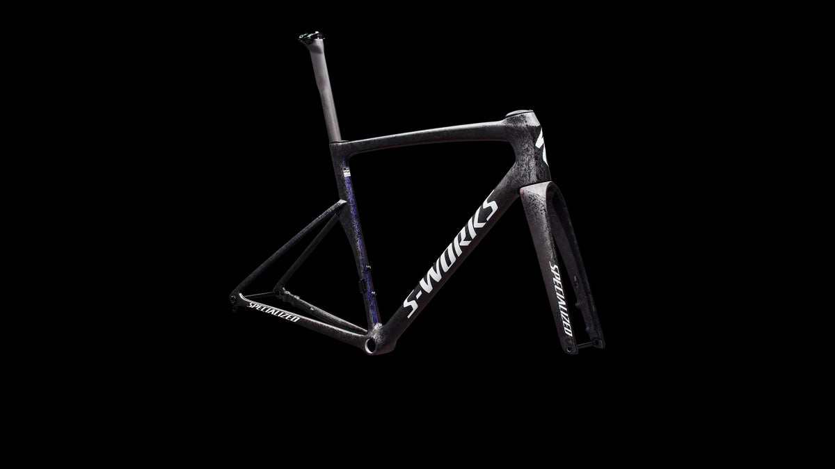 S-Works Tarmac SL9 Frameset - FACT 12r Carbon (2027) — Gloss Carbon / Red To Blue Pearl / White — detail 70
