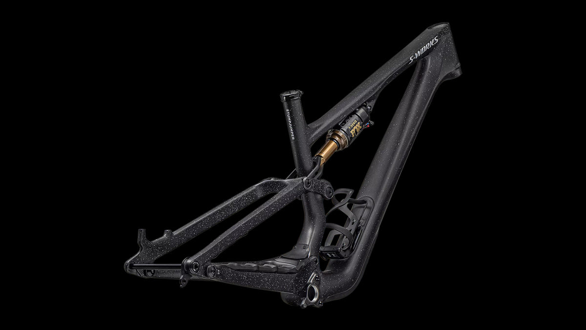 S-Works Stumpjumper 15 Frameset - FOX FLOAT GENIE Factory (2025) — Satin Nrly Blk / Blk / Cool Grey / Obsidian / Satin Dove Grey — detail 30
