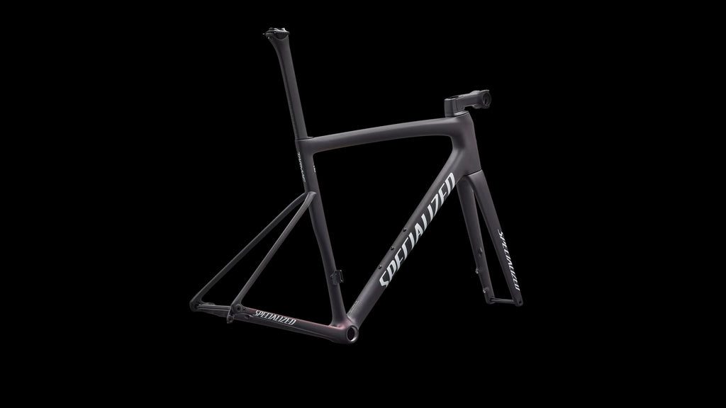Tarmac SL8 Frameset - FACT 10r Carbon (2026) — Satin Carbon / 100% Cqv Reflex Super Red Pearl Front Edge Fade / Metallic White Silver — detail 30