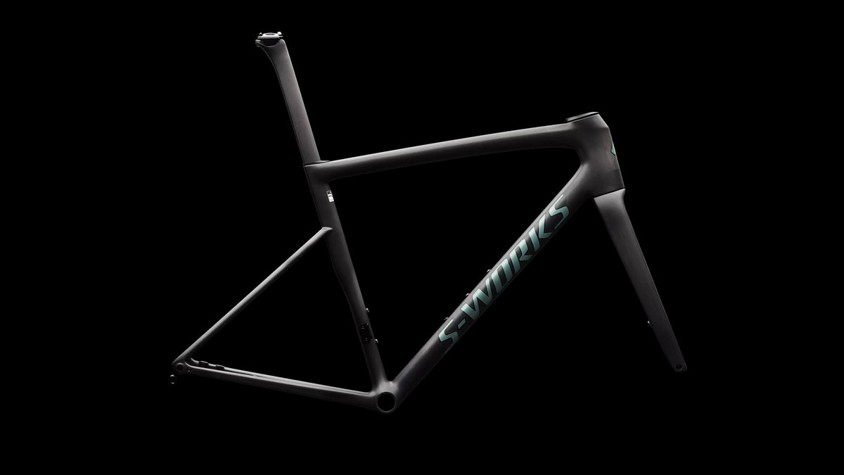 S-Works Tarmac SL8 Frameset - FACT 12r Carbon (2026) — Rtp Raw Carbon / Gloss Premium Fjord — side view