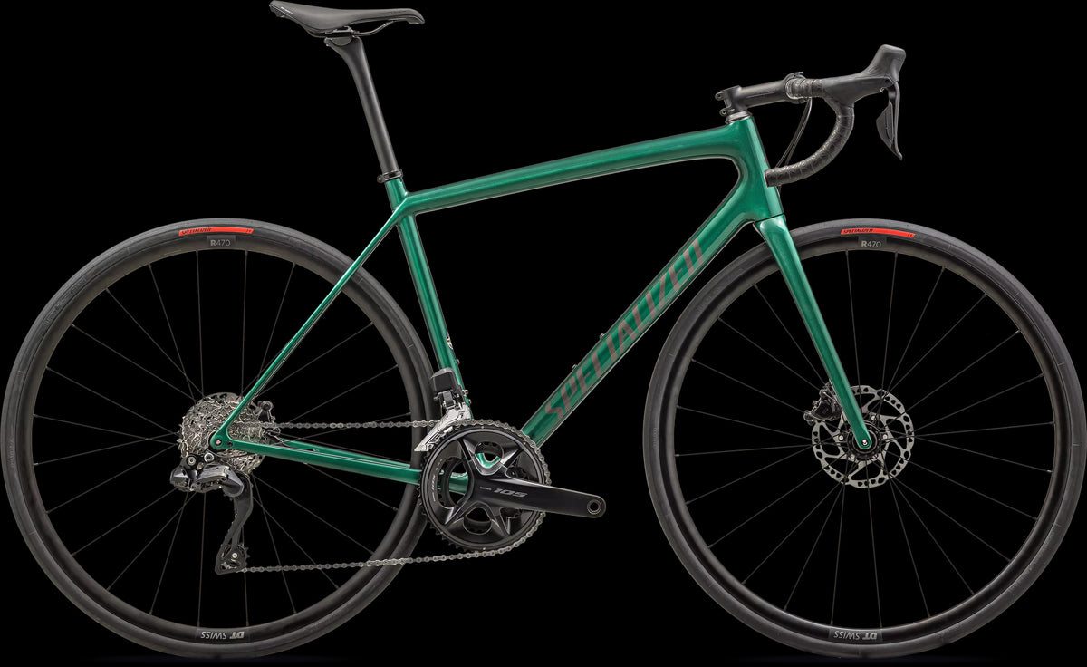 Aethos Comp - Shimano 105 Di2 (2024) — Gloss Metallic Pine Green Smoke — side view