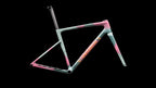 S-Works Crux 5 Frameset - FACT 12r Carbon (2027) — Agave Grey/Photon Tint over Silver Dust — side view