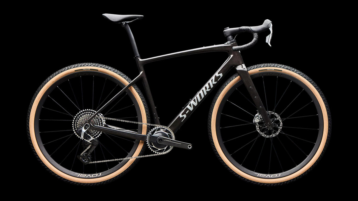 S-Works Diverge 4 - SRAM RED XPLR (2027) — Warm Smoke Metallic/Carbon Silver Dust — side view