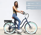 sixthreezero EVRYjourney Women's 26" 500W 7 Speed Electric Hybrid Bicycle — product view 60