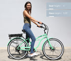 sixthreezero Around the Block Women's 26" 500W 7 Speed Electric Beach Cruiser Bicycle — product view 51