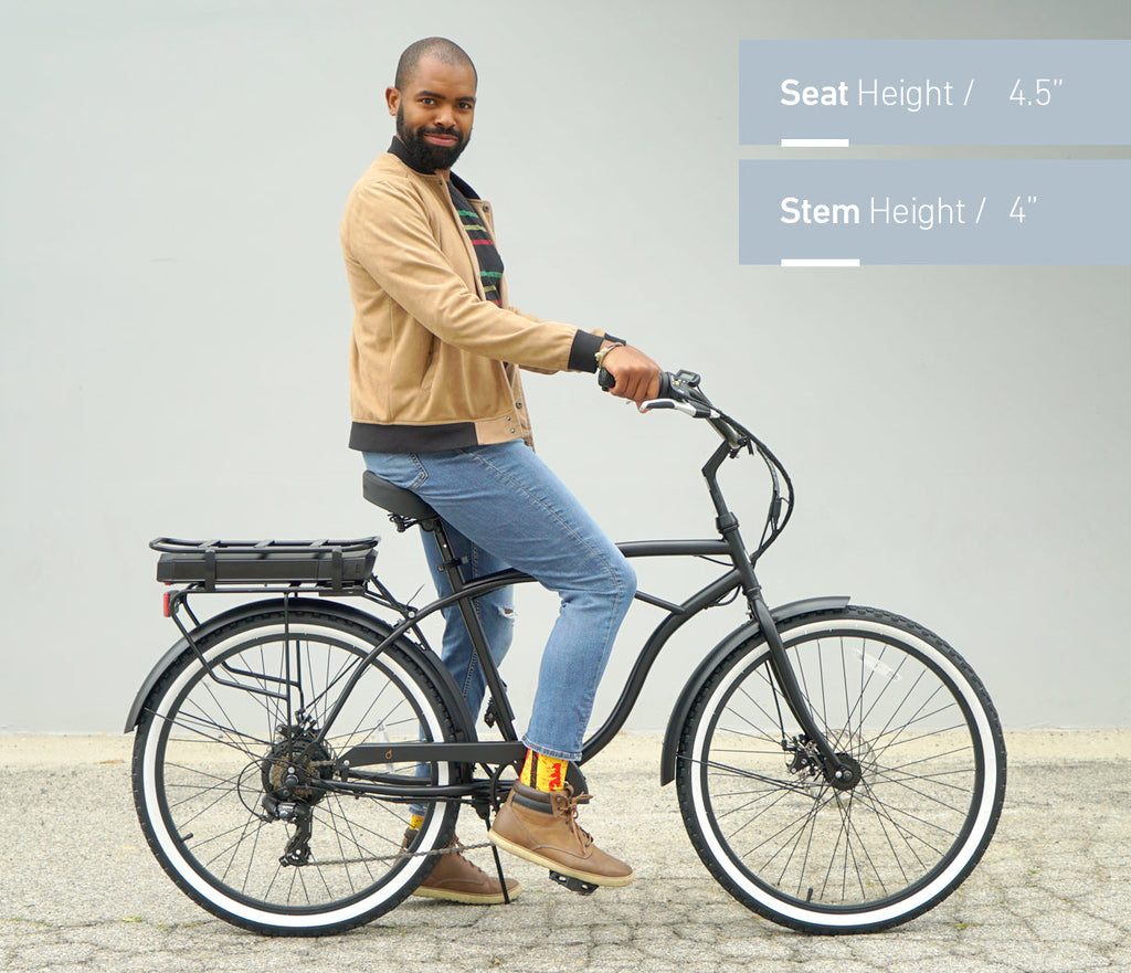 sixthreezero Around the Block Men's 26" 500W 7 Speed Electric Beach Cruiser Bicycle — product view 34